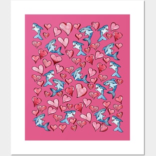 Sharks and Hearts Posters and Art